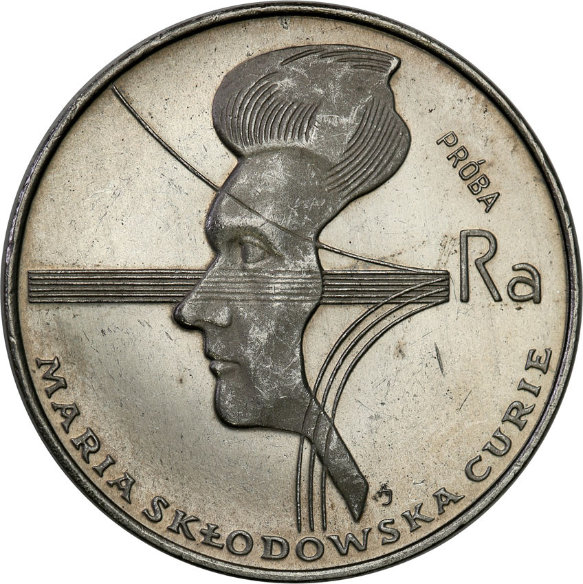 PRL. PRÓBA Nikiel 100 złotych 1974 Skłodowska